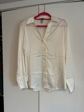 H&M Silk Blouse White